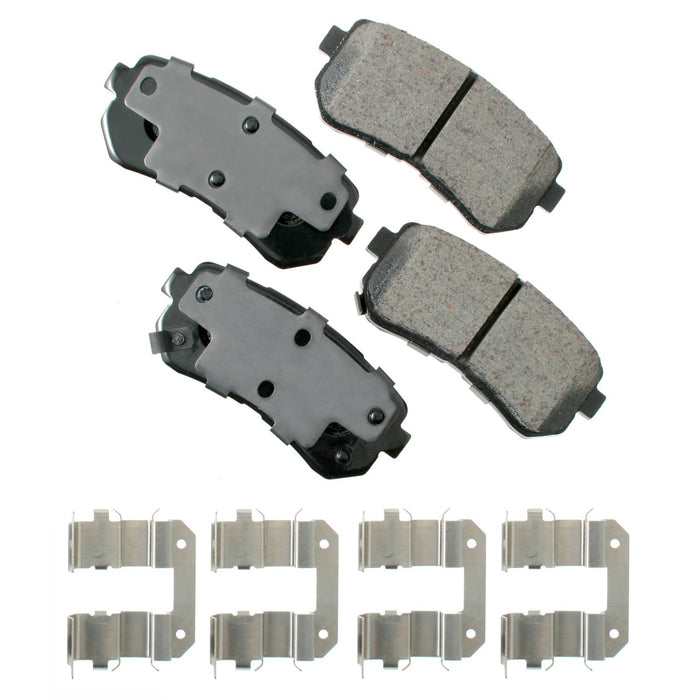 AKEBONO BRAKE CORPORATION ACT1398 ProACT Ultra-Premium Bra ke Pads - Rear