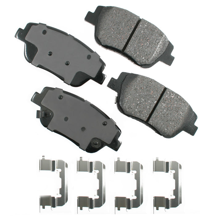 AKEBONO BRAKE CORPORATION ACT1444 ProACT Ultra-Premium Bra ke Pads - Front