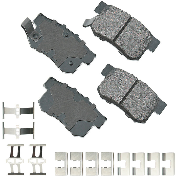 AKEBONO BRAKE CORPORATION ACT537A ProACT Ultra-Premium Bra ke Pads - Rear