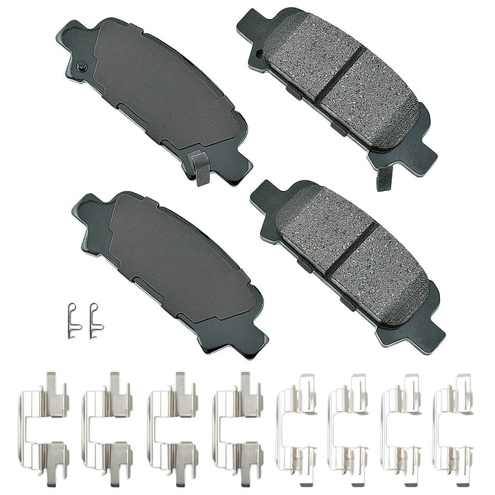 AKEBONO BRAKE CORPORATION ACT770A ProACT Ultra-Premium Bra ke Pads - Rear