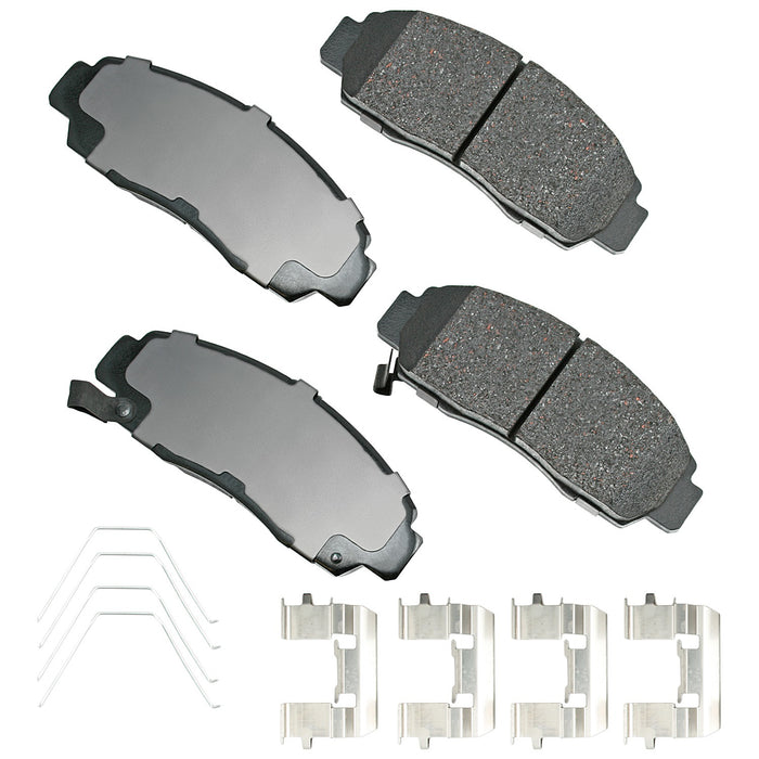 AKEBONO BRAKE CORPORATION ACT787A ProACT Ultra-Premium Bra ke Pads - Front