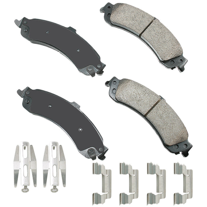 AKEBONO BRAKE CORPORATION ACT834A ProACT Ultra-Premium Bra ke Pads - Rear