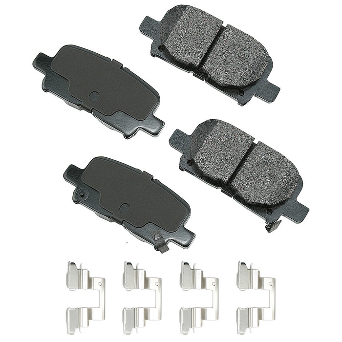 AKEBONO BRAKE CORPORATION ACT865A ProACT Ultra-Premium Bra ke Pads - Rear