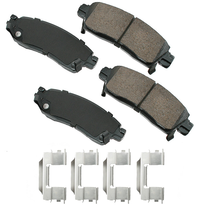 AKEBONO BRAKE CORPORATION ACT883 ProACT Ultra-Premium Bra ke Pads - Rear