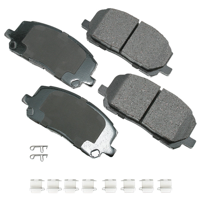 AKEBONO BRAKE CORPORATION ACT884A ProACT Ultra-Premium Bra ke Pads - Front