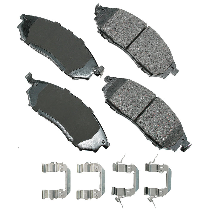 AKEBONO BRAKE CORPORATION ACT888A ProACT Ultra-Premium Bra ke Pads - Front