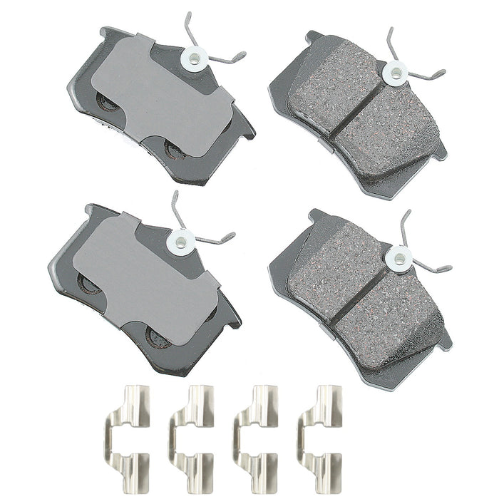 AKEBONO BRAKE CORPORATION EUR340B Brake Pads Rear Audi A3 11-13 A4 00-06