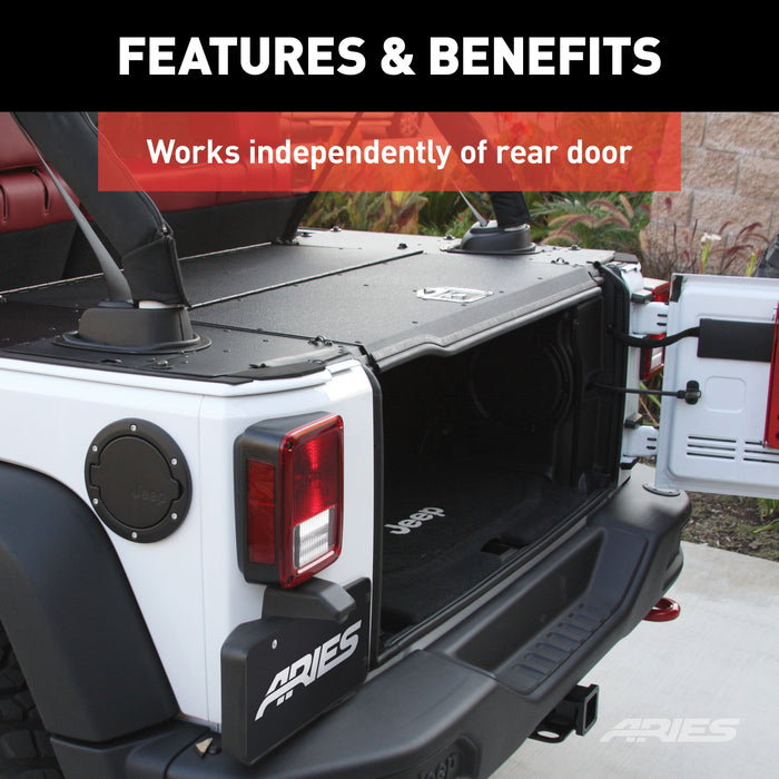 ARIES ALC25000-00 Jeep JK Unlimited Security Cargo Lid Center Section for Select Jeep Wrangler