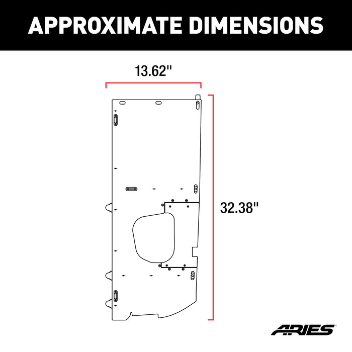 ARIES ALC25001-01 Jeep JK Unlimited Security Cargo Lid Side Panels for Select Jeep Wrangler