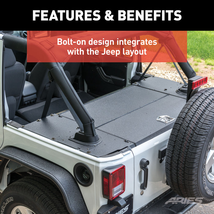 ARIES ALC25001-01 Jeep JK Unlimited Security Cargo Lid Side Panels for Select Jeep Wrangler