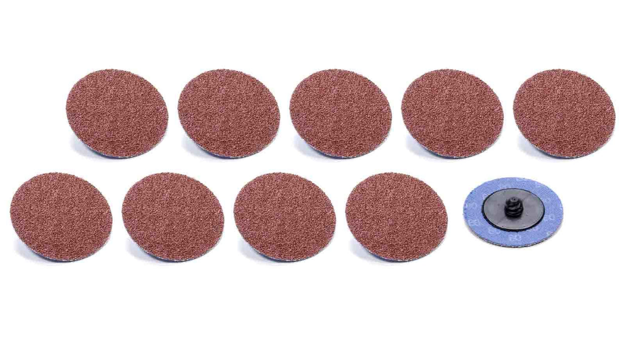 ALLSTAR PERFORMANCE 12106 Twist Lock Sanding Disc 2in 80 Grit 10pk