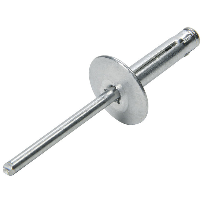 ALLSTAR PERFORMANCE 18060 Lg Hd Rivet 250Pk Silver Flange Type Alum Mandrel