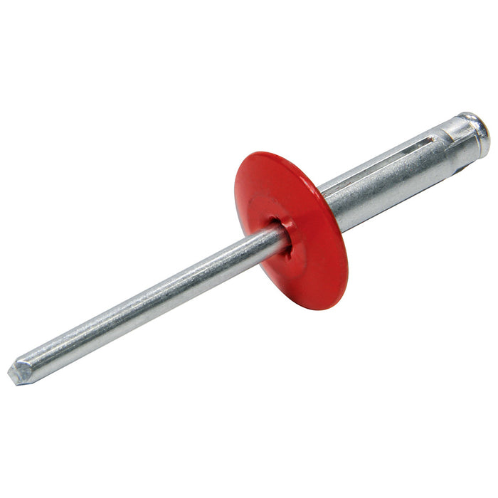 ALLSTAR PERFORMANCE 18062 Lg Hd Rivet 250Pk Red Flange Type Alum Mandrel