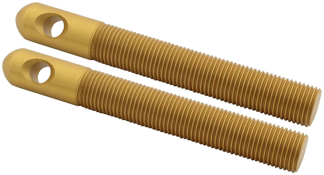 ALLSTAR PERFORMANCE 18510 Alum Hood Pins 1/2in 1/4in Holes Gold 2pk