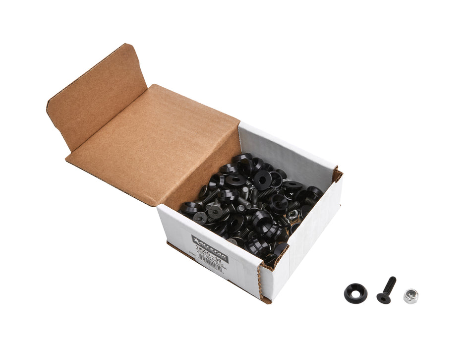 ALLSTAR PERFORMANCE 18629-50 Countersunk Bolts 1/4in w/ 3/4in Washer Blk 50pk