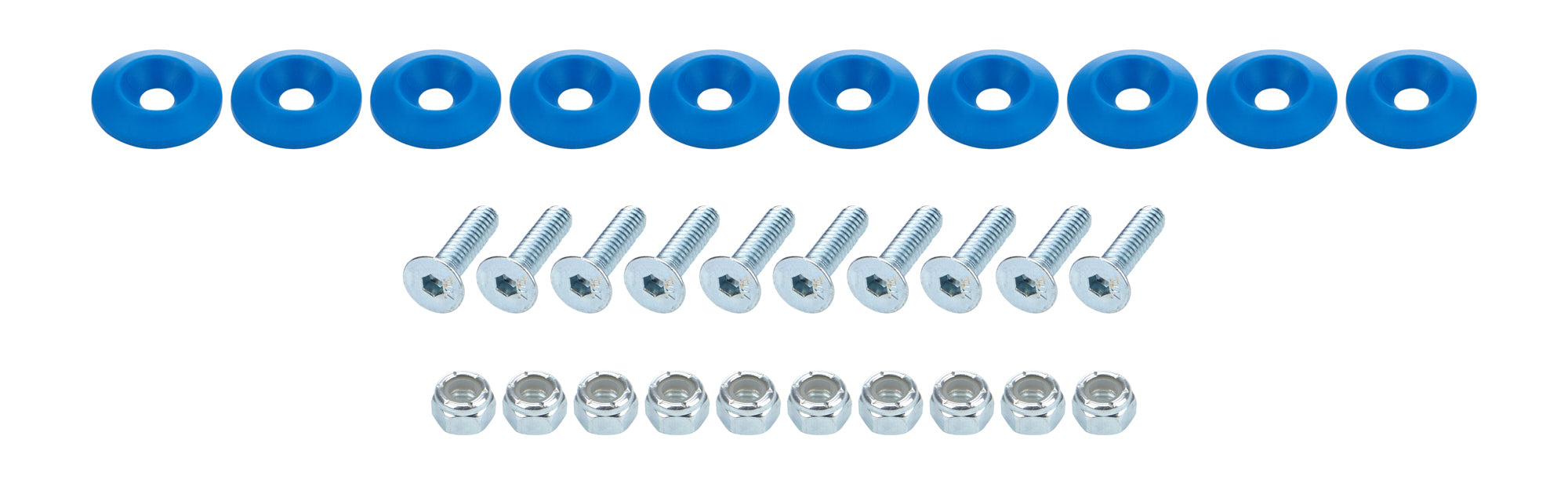 ALLSTAR PERFORMANCE 18683 Countersunk Bolt Kit Blue 10pk