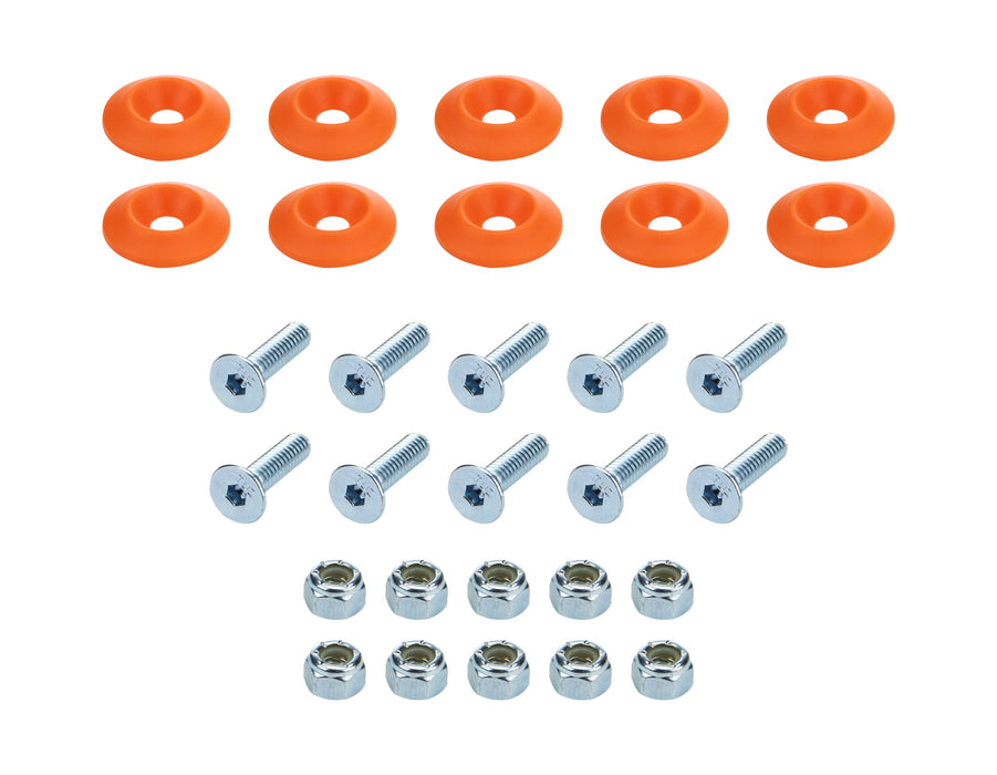 ALLSTAR PERFORMANCE 18684 Countersunk Bolt Kit Orange 10pk