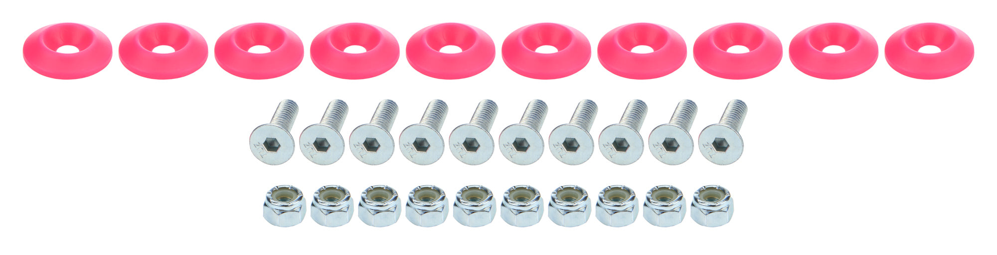 ALLSTAR PERFORMANCE 18686 Countersunk Bolt Kit Pink 10pk