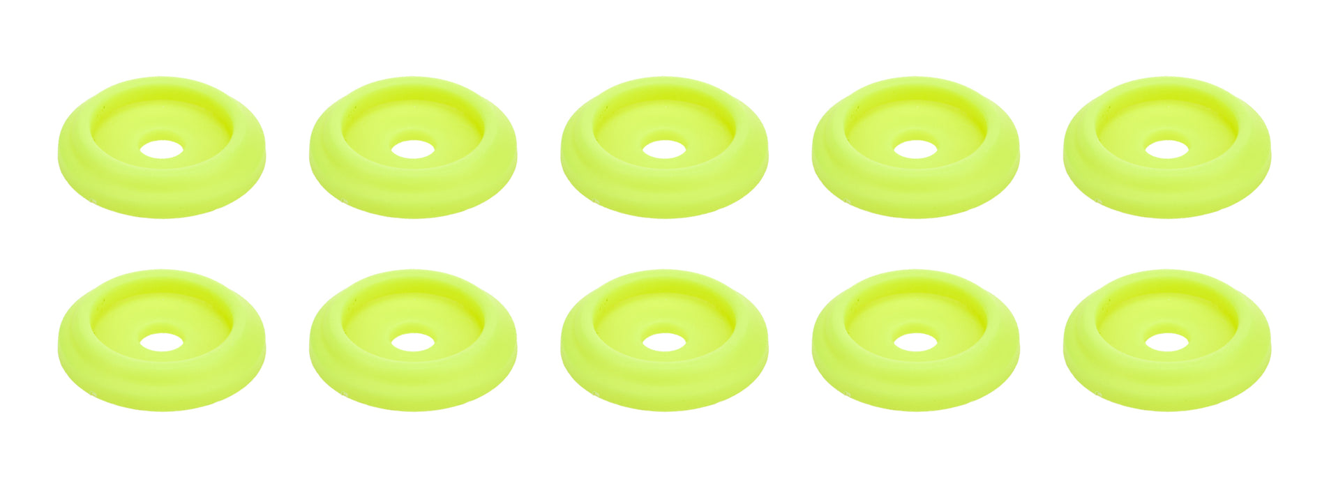 ALLSTAR PERFORMANCE 18853 Body Bolt Washer Plastic Fluorescent Yellow 10pk