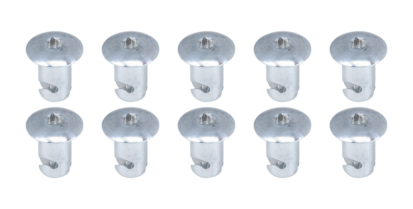 ALLSTAR PERFORMANCE 19071 Oval Hd T-30 Torx Fast. 7/16 .500in 10pk Alum