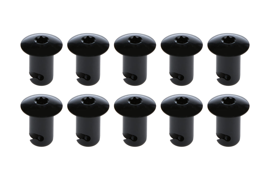 ALLSTAR PERFORMANCE 19073 Oval Hd T-30 Torx Fast. 7/16 .500in 10pk Alum Bl