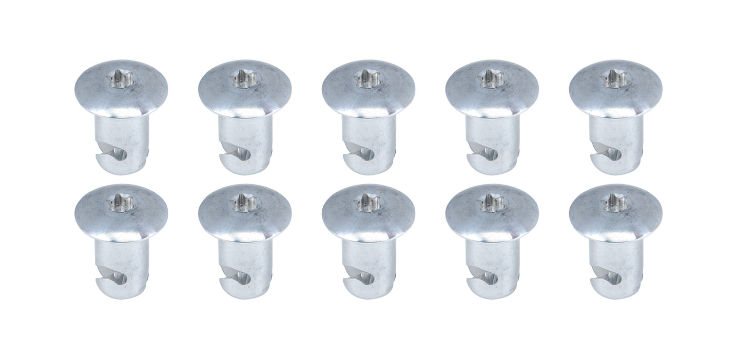 ALLSTAR PERFORMANCE 19075 Oval Hd T-30 Torx Fast. 7/16 .550in 10pk Alum