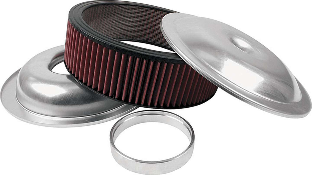 ALLSTAR PERFORMANCE 25922 LW 14in A/C Kit Plain 4in Washable Element