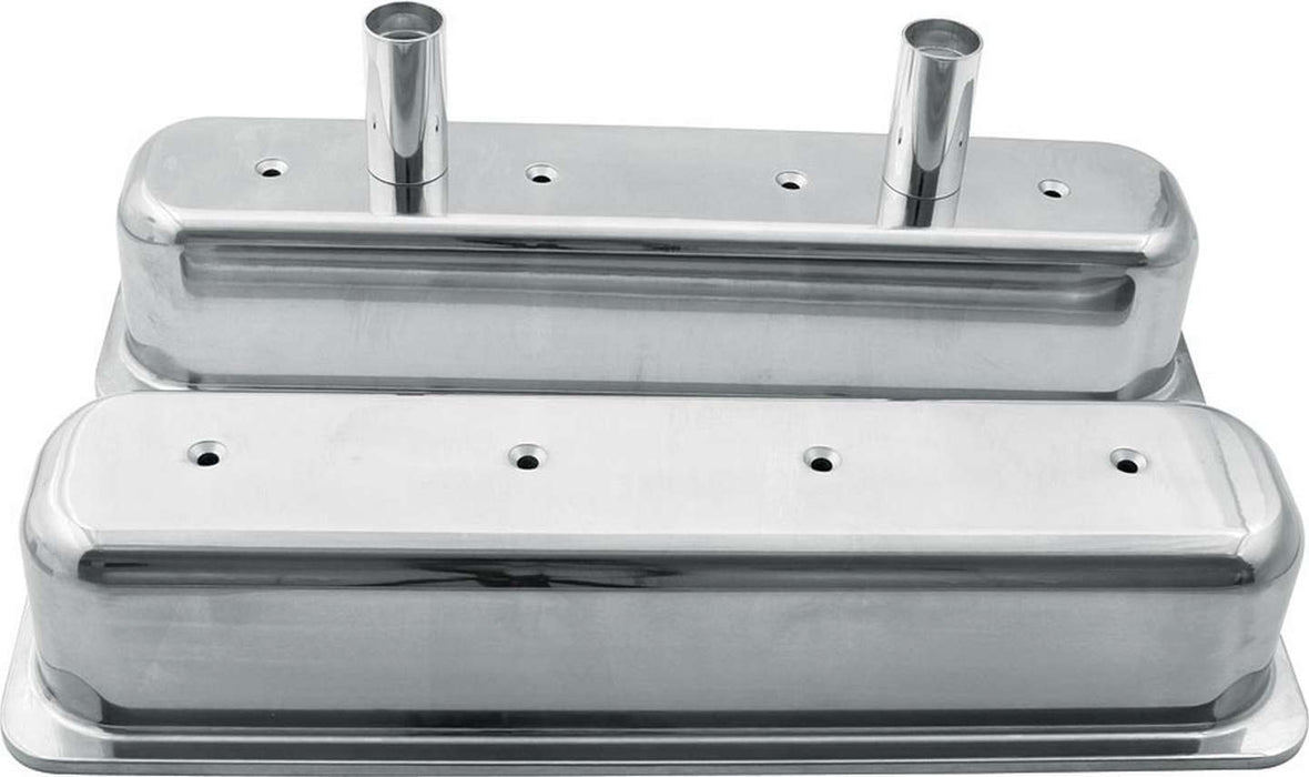 ALLSTAR PERFORMANCE 26137 Valve Covers SBC Alum Centerbolt w/Tubes