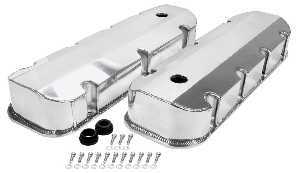 ALLSTAR PERFORMANCE 26177 Valve Covers BBC Fab Aluminum w/ Holes
