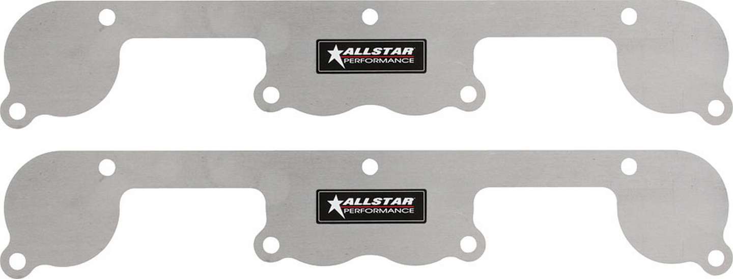 ALLSTAR PERFORMANCE 34214 Exhaust Block Off Plates SBC Spread Port Aluminum