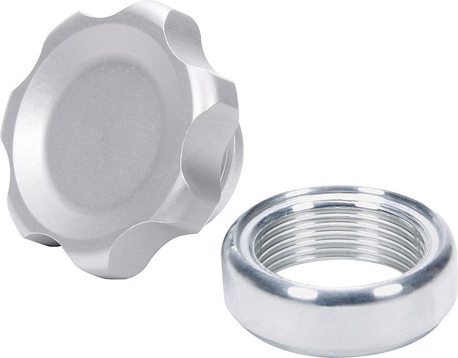 ALLSTAR PERFORMANCE 36160 Filler Cap Silver with Weld-In Alum Bung Small