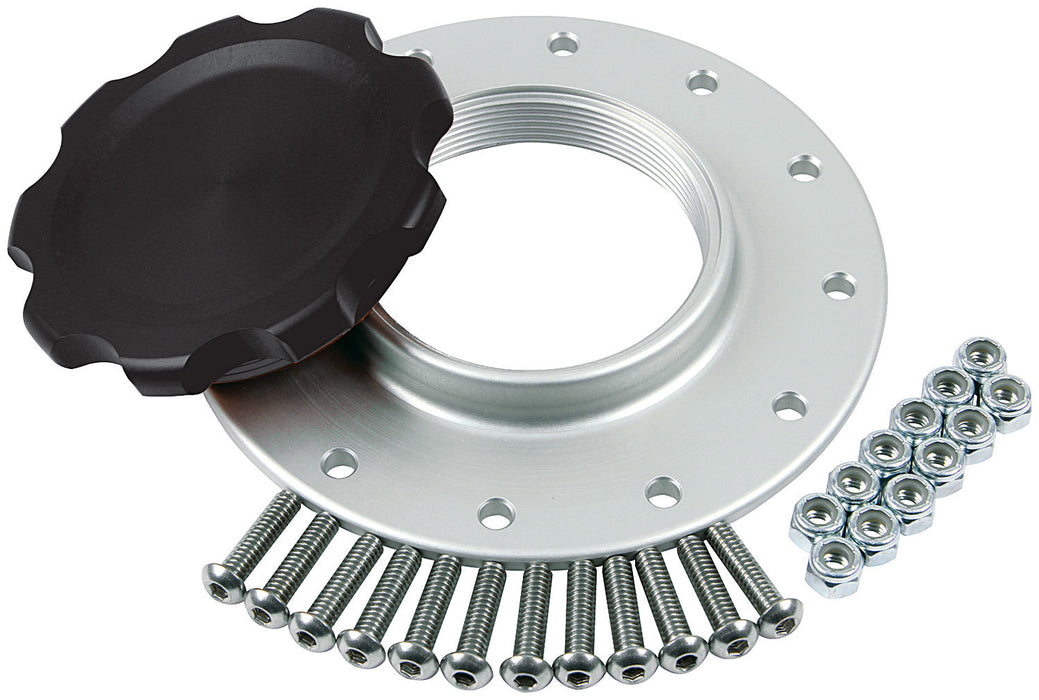 ALLSTAR PERFORMANCE 40136 Fuel Cell Cap and Bung RCI/JAZ 12-Bolt Black