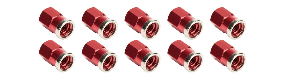 ALLSTAR PERFORMANCE 72059 QC Cover Nuts Short Red 10pk