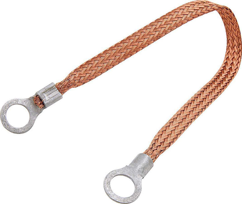 ALLSTAR PERFORMANCE 76328-9 Copper Ground Strap 9in w/ 1/4in Ring Terminals