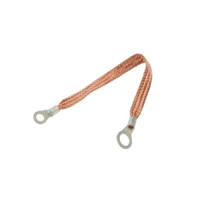 ALLSTAR PERFORMANCE 76329-18 Copper Ground Strap 18in w/ 1/4in and 3/8in Ring
