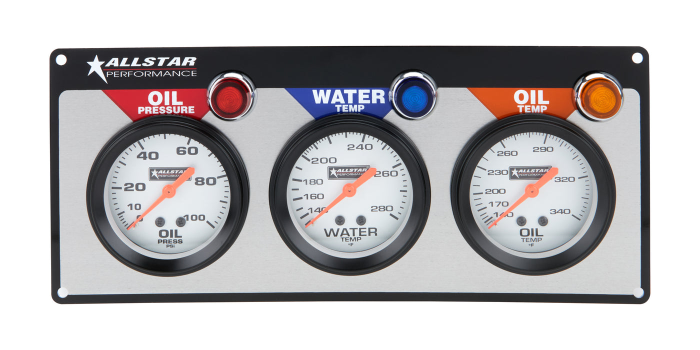 ALLSTAR PERFORMANCE 80091 3 Gauge Panel ALL OP/WT/OT