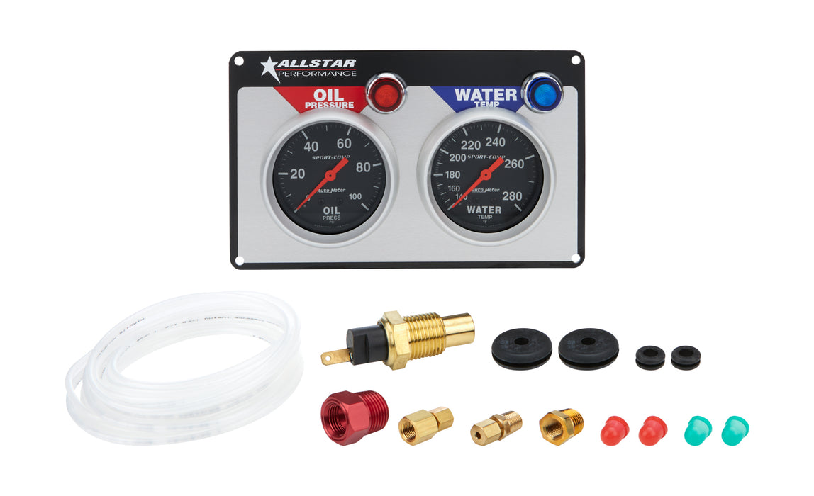 ALLSTAR PERFORMANCE 80110 2 Gauge Panel A/M OP/WT Sport-Comp