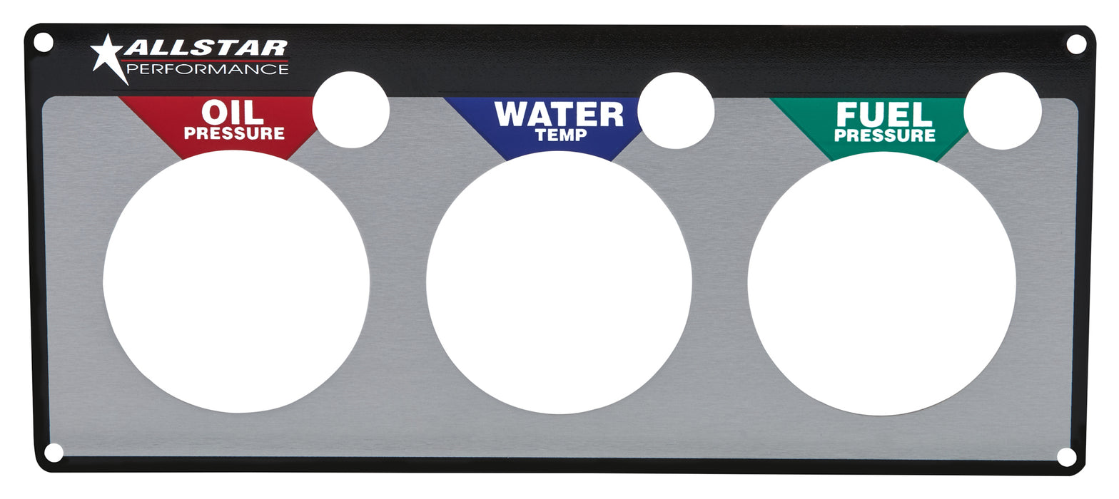 ALLSTAR PERFORMANCE 80127 Repl 3 Gauge Panel OP/WT/FP