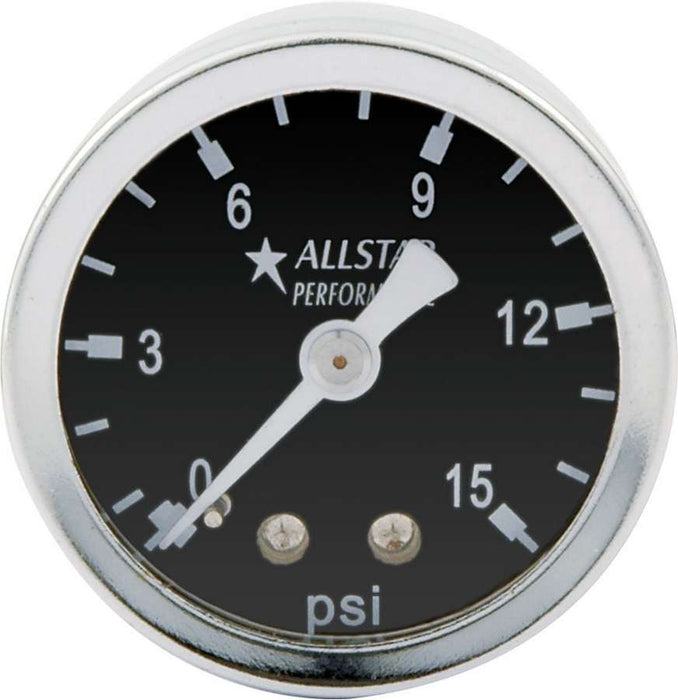 ALLSTAR PERFORMANCE 80210 1.5in Gauge 0-15 PSI Dry Type