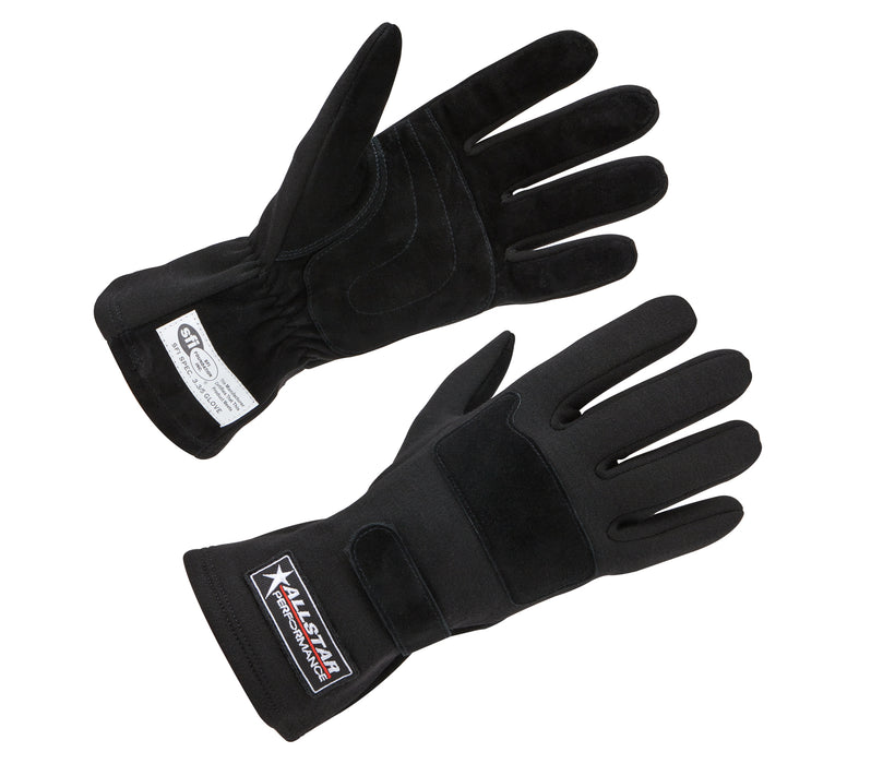 ALLSTAR PERFORMANCE 915014 Driving Gloves SFI 3.3/5 D/L Black Large