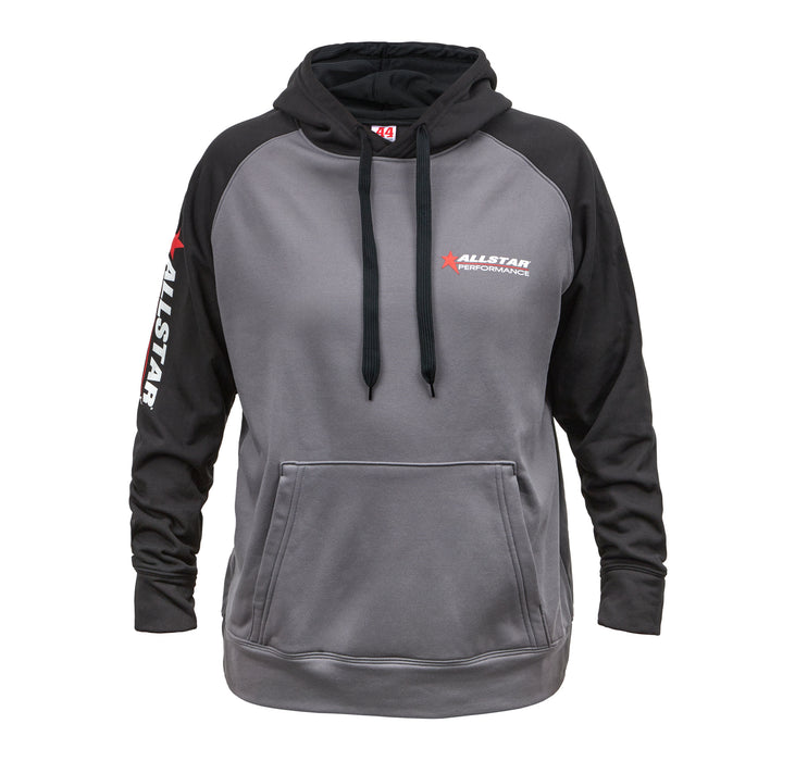 ALLSTAR PERFORMANCE 99916L Allstar Hooded Sweatshirt Lg Silver/Blk