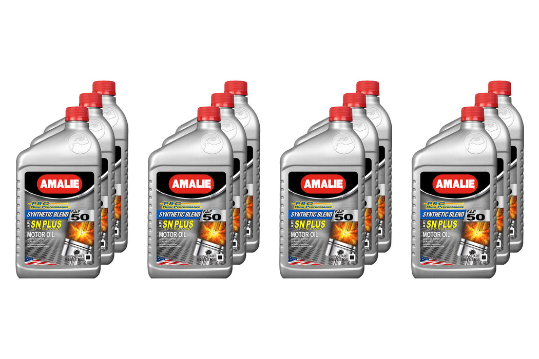 AMALIE 160-65656-56 PRO High Perf Syn Blend Oil 50W Case 12 x 1Qt