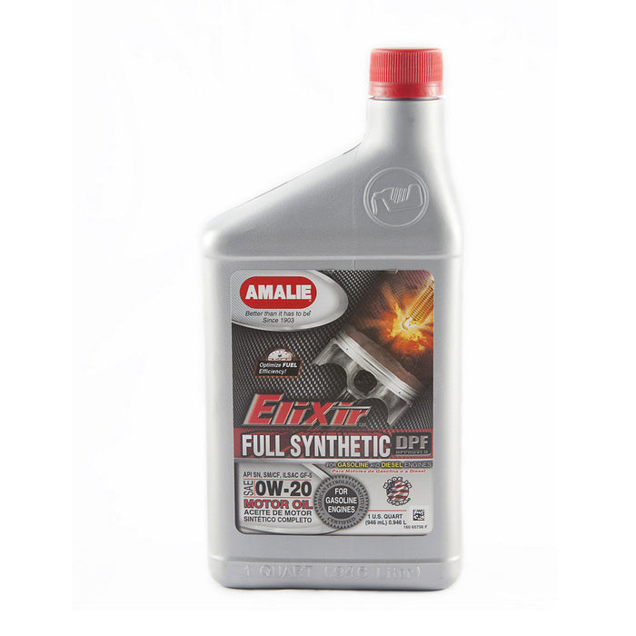 AMALIE 160-65756-56 Elixir Full Synthetic 0w20 Dexos1 Case 12x1Qt
