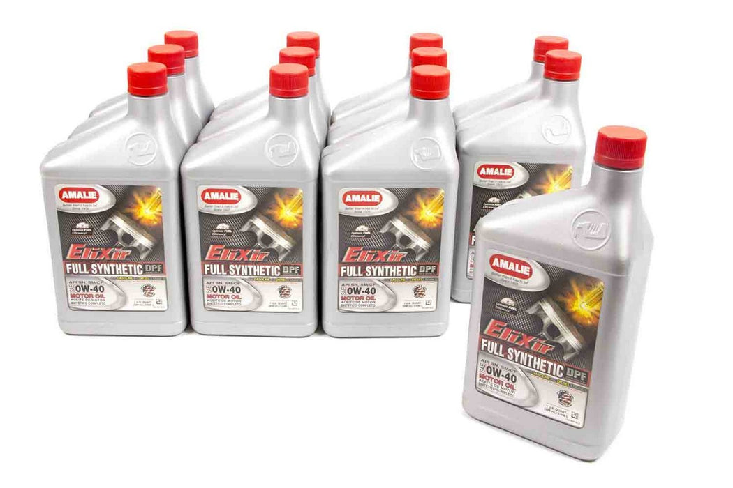 AMALIE 160-65776-56 Elixir Full Syn 0w40 Oil Case 12x1Qt