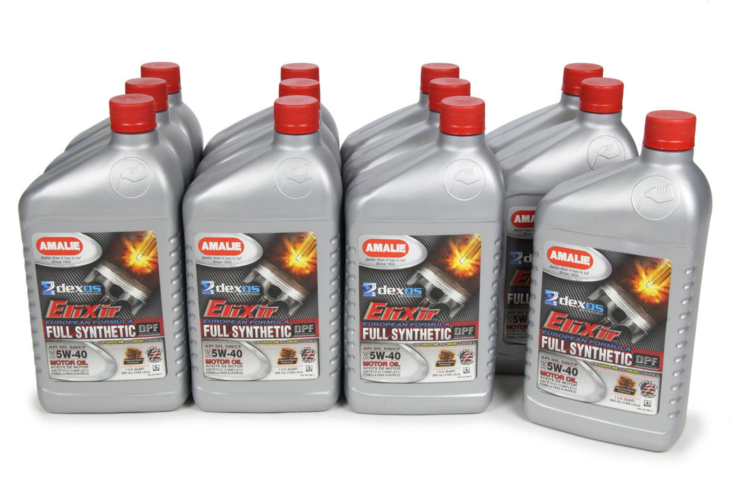 AMALIE 160-65796-56 Elixir Full Synthetic 5w40 Dexos2 Case 12x1Qt