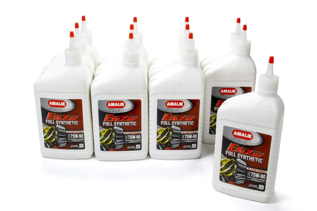 AMALIE 160-73166-56 Elixir Full Syn GL-5 75w 90 Gear Oil Case 12x1Qt
