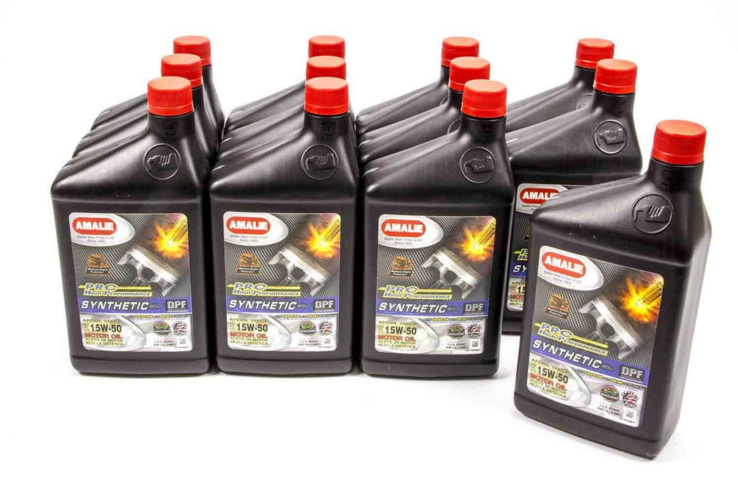AMALIE 160-75636-56 PRO HP Syn Blend 15w50 Oil Case 12x1Qt
