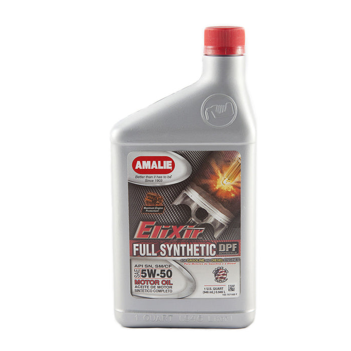AMALIE 160-75716-56 Elixir Full Synthetic 5w50 Oil Case 12x1Qt