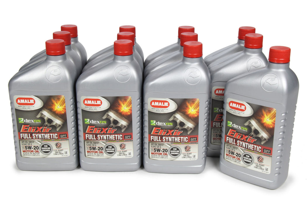 AMALIE 160-75746-56 Elixir Full Synthetic 5w20 Dexos1 Case 12x1 Qt