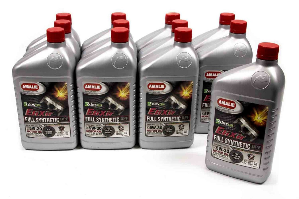 AMALIE 160-75766-56 Elixir Full Synthetic 5w30 Oil Case 12x1Qt